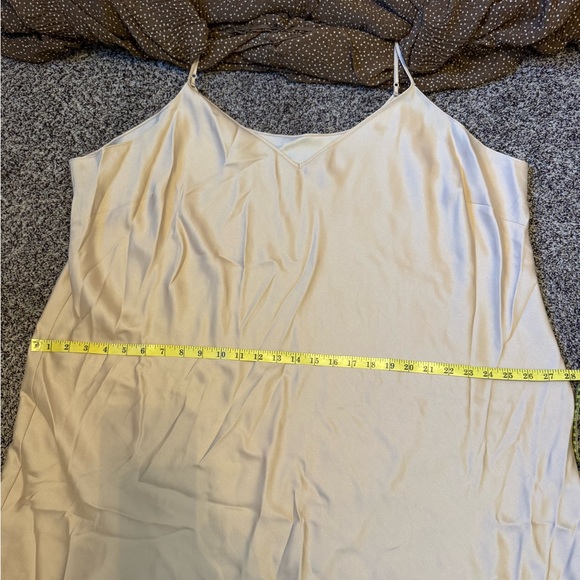 Vince Dot Shirred Semi Sheer Long Sleeve Elegant Brown Midi Dress, size 3X, NWTS - Picture 15 of 15